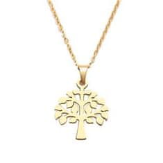 SPERKY4U Zlacený ocelový náhrdelník strom života