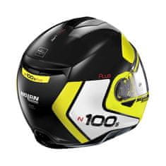 Nolan Moto helma N100-5 Plus Distinctive N-Com P/J Barva Glossy Black-Fluo, Velikost XS (55)