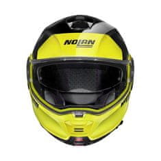 Nolan Moto helma N100-5 Plus Distinctive N-Com P/J Barva Glossy Black-Fluo, Velikost XS (55)