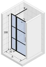 Riho SPRCHOVÁ ZÁSTĚNA GRID DVEŘE DO NIKY S PEVNÝM DÍLEM XL GB104 1100