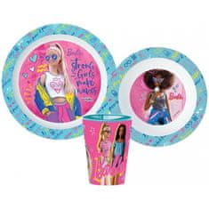Stor Sada plastového nádobí Barbie s kelímkem