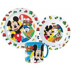 Stor Sada plastového nádobí Mickey Mouse s hrníčkem