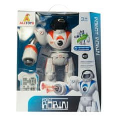 Alltoys Robot Robin na dálkové ovládání - oranžovo-bíl.