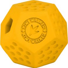 KIWI WALKER Kiwi Walker Gumová hračka s otvorem na pamlsky DODECABALL s dírou na pamlsky, Maxi 8cm, Oranžová