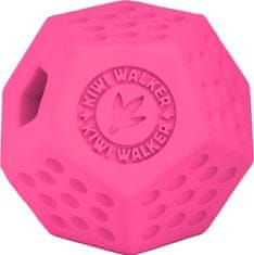 KIWI WALKER Kiwi Walker Gumová hračka s otvorem na pamlsky DODECABALL s dírou na pamlsky, Maxi 8cm, Růžová