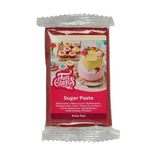 FunCakes FunCakes potahový fondán - Ruby Red - rubínová - 250g