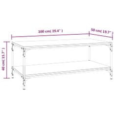 Vidaxl Konferenční stolek kouřový dub 100x50x40 cm kompozitní dřevo