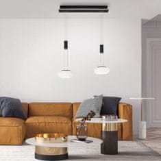 PAUL NEUHAUS VÝPRODEJ VZORKU PAUL NEUHAUS LED Q ETIENNE závěsné svítidlo Smart Home, černá, podlouhlé, 2 ramenné ZigBee 2700-5000K