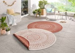 NORTHRUGS Kusový koberec Twin-Wendeteppiche 103102 creme terra kruh – na ven i na doma 140x140 (průměr) kruh