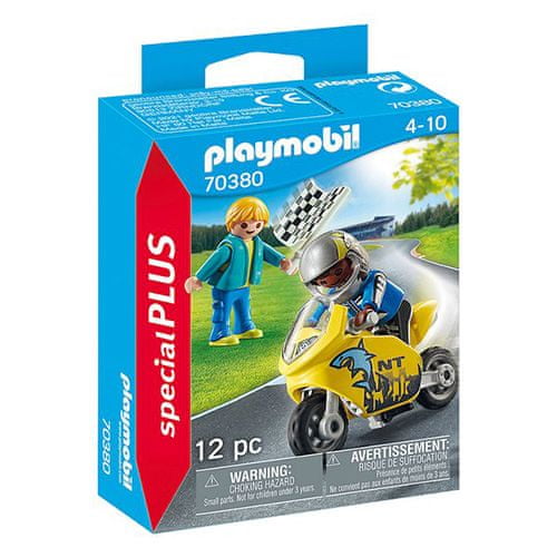 Playmobil Závodní motorka , Figurky, 12 dílků | 70380