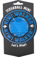 KIWI WALKER Kiwi Walker Gumová hračka s otvorem na pamlsky ICOSABALL s dírou na pamlsky, Mini 6,5cm, Modrá
