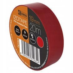 Emos Izolační páska pro kabely z PVC 20m / 19mm červená