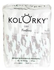 KOLORKY DAY - peří - XL (12-16 kg) - 17 ks - jednorázové eko plenky