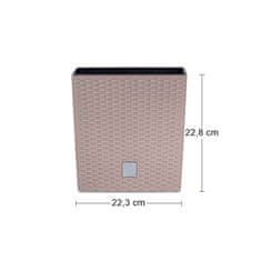 nabbi Plastový květináč DRTS225L 22,5 cm - mocca