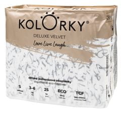 KOLORKY DELUXE VELVET - S (3-6 kg) - 25 ks - jednorázové eko plenky