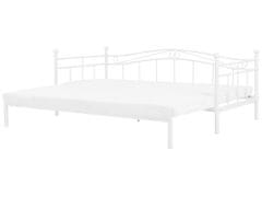 Beliani Kovová postel 80 x 200 cm bílá TULLE