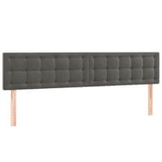 Greatstore Čelo postele s LED tmavě šedé 180x5x78/88 cm samet