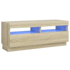 Greatstore TV skříňka s LED osvětlením dub sonoma 100 x 35 x 40 cm