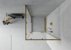 Mexen Rio sprchový kout čtverec 90 x 90, dekor, zlatá (860-090-090-50-30)