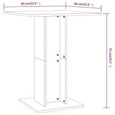 Vidaxl Bistro stolek dub sonoma 60 x 60 x 75 cm dřevotříska