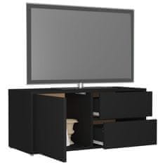 Greatstore TV stolek černý 80 x 34 x 36 cm dřevotříska