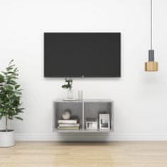 Vidaxl Nástěnná TV skříňka betonově šedá 37x37x72 cm kompozitní dřevo