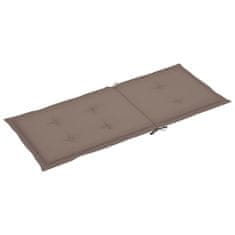 Greatstore Podušky na zahradní židle 6 ks taupe 120 x 50 x 4 cm