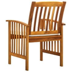 Greatstore Zahradní jídelní židle s poduškami 2 ks masivní akáciové dřevo