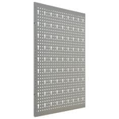 Vidaxl Nástěnné děrované panely 4 ks 40 x 58 cm ocel