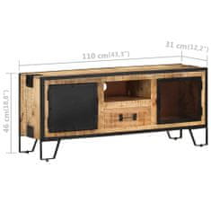 Vidaxl TV stolek 110 x 31 x 46 cm hrubé mangovníkové dřevo