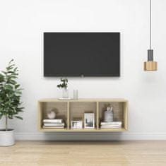 Vidaxl Nástěnná TV skříňka dub sonoma 37 x 37 x 107 cm dřevotříska