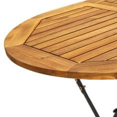 Greatstore Zahradní stůl 160 x 85 x 74 cm masivní akáciové dřevo oválný