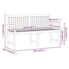 Vidaxl Zahradní lavice 150 cm masivní akáciové dřevo