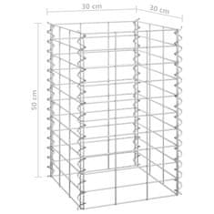 Vidaxl Gabionové vyvýšené záhony 3 ks 30 x 30 x 50 cm železo