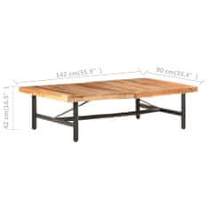 Greatstore Konferenční stolek 142 x 90 x 42 cm masivní akáciové dřevo