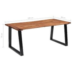 Vidaxl Jídelní stůl masivní akáciové dřevo 180 x 90 cm
