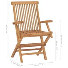 Greatstore Zahradní židle 8 ks masivní teak