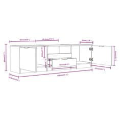 Vidaxl TV skříňka šedá sonoma 140 x 35 x 40 cm kompozitní dřevo