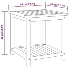 Greatstore Odkládací stolek masivní akáciové dřevo 45 x 45 x 45 cm