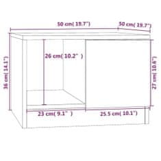 Greatstore Konferenční stolek kouřový dub 50 x 50 x 36 cm kompozitní dřevo