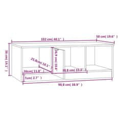 Greatstore Konferenční stolek bílý dub sonoma 102x50x36cm kompozitní dřevo