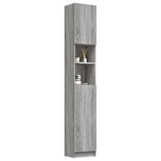 Greatstore Koupelnová skříňka šedá sonoma 32x25,5x190 cm kompozitní dřevo