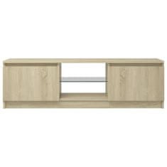 Greatstore TV skříňka s LED osvětlením dub sonoma 120 x 30 x 35,5 cm