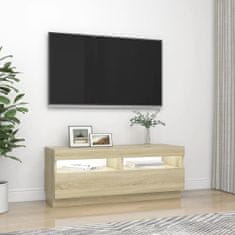 Greatstore TV skříňka s LED osvětlením dub sonoma 100 x 35 x 40 cm