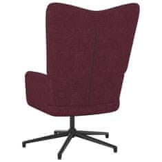 Greatstore Relaxační křeslo se stoličkou fialové textil