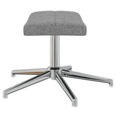 Greatstore Relaxační křeslo se stoličkou světle šedé textil