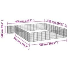 Petromila 46panelová ohrádka pro psy černá 50 x 100 cm práškovaná ocel