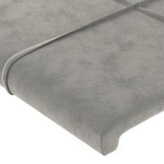 Petromila Rám postele s čelem světle šedý 120 x 200 cm samet