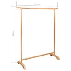 Greatstore Věšák na oblečení 125 x 150 cm masivní dubové dřevo