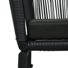 Vidaxl Zahradní židle 2 ks černé PE ratan
